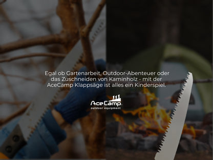 AceCamp Faltbare Klappsäge – kompakt & vielseitig einsetzbar