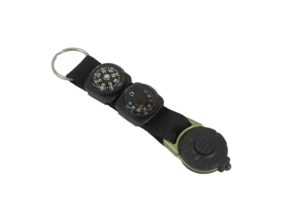 munkees Schlüsselanhänger mit Kompass, Thermometer & LED
