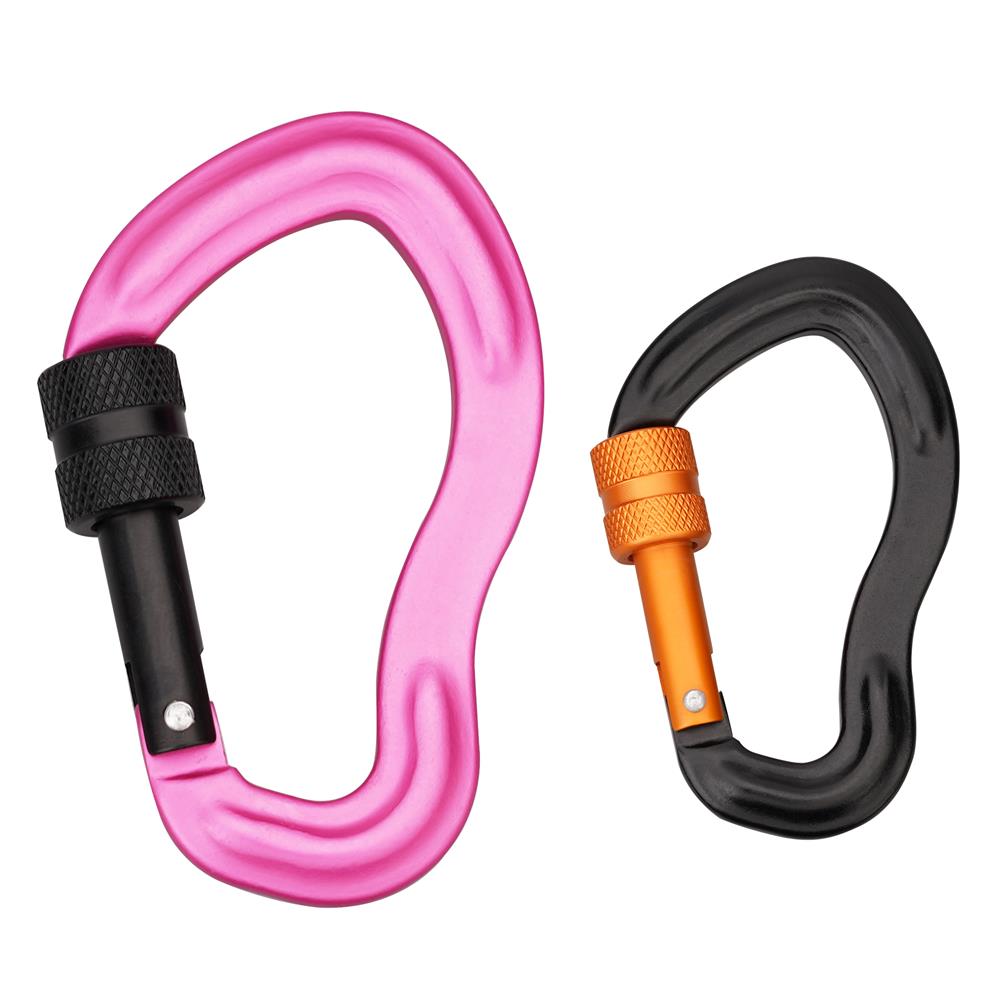 munkees Karabiner mit Schraubverschluss Ohr – 2 Stück