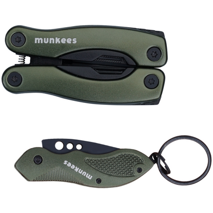 munkees Multi Duo Olive – Schlüsselanhänger mit Tools