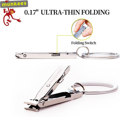 munkees Ultradünner Mini-Nagelknipser mit Schlüsselanhänger
