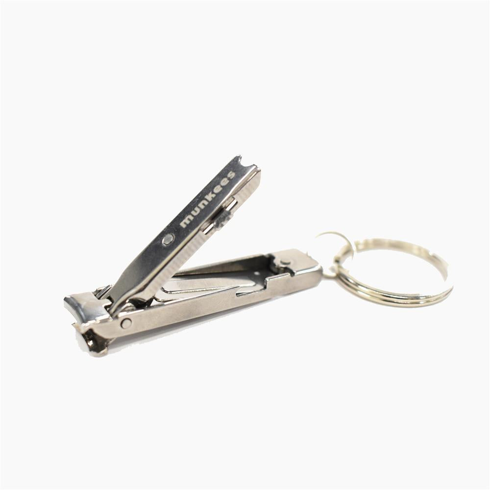 munkees Mini-Nagelknipser aus Edelstahl mit Schlüsselanhänger