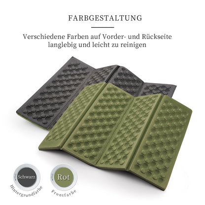 2er Set faltbares Thermo-Sitzkissen 40x30 cm – Grün