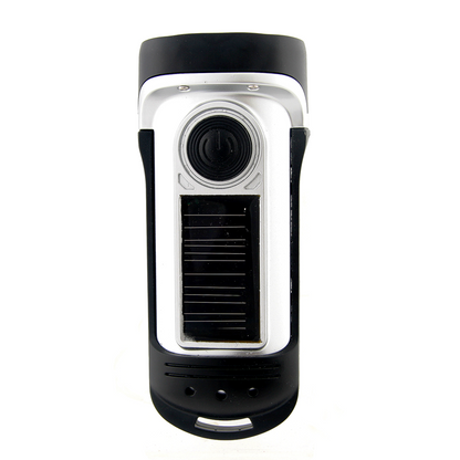 DYNA Dynamo/Solar Taschenlampe mit Kurbel & 4 Lichtmodi