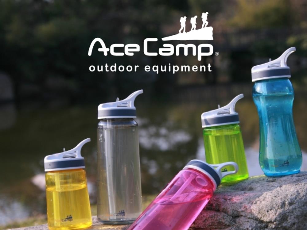 AceCamp TRITAN Trinkflasche BPA-frei mit Trinkhalm