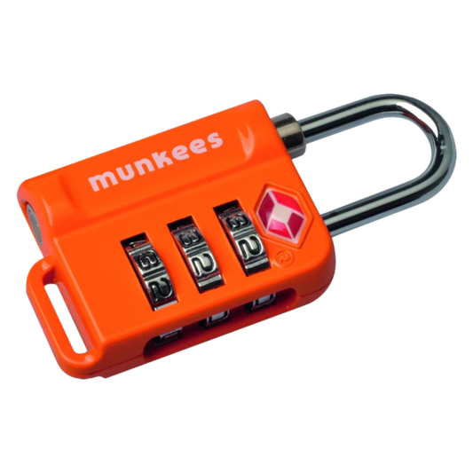 munkees TSA Zahlenschloss mit Bügel – Grün oder Orange